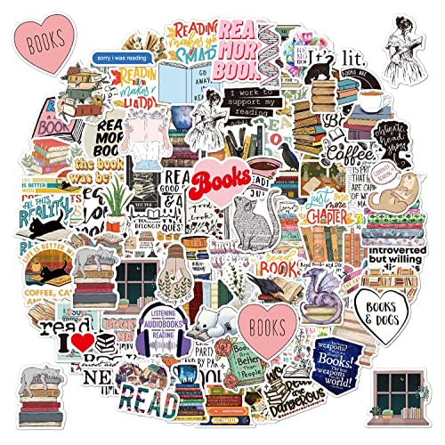100pcs Book Stickers for Kindle, Bookish Reading Kindle Stickers, Reading Stickers for Kindle, Booktok Stickers