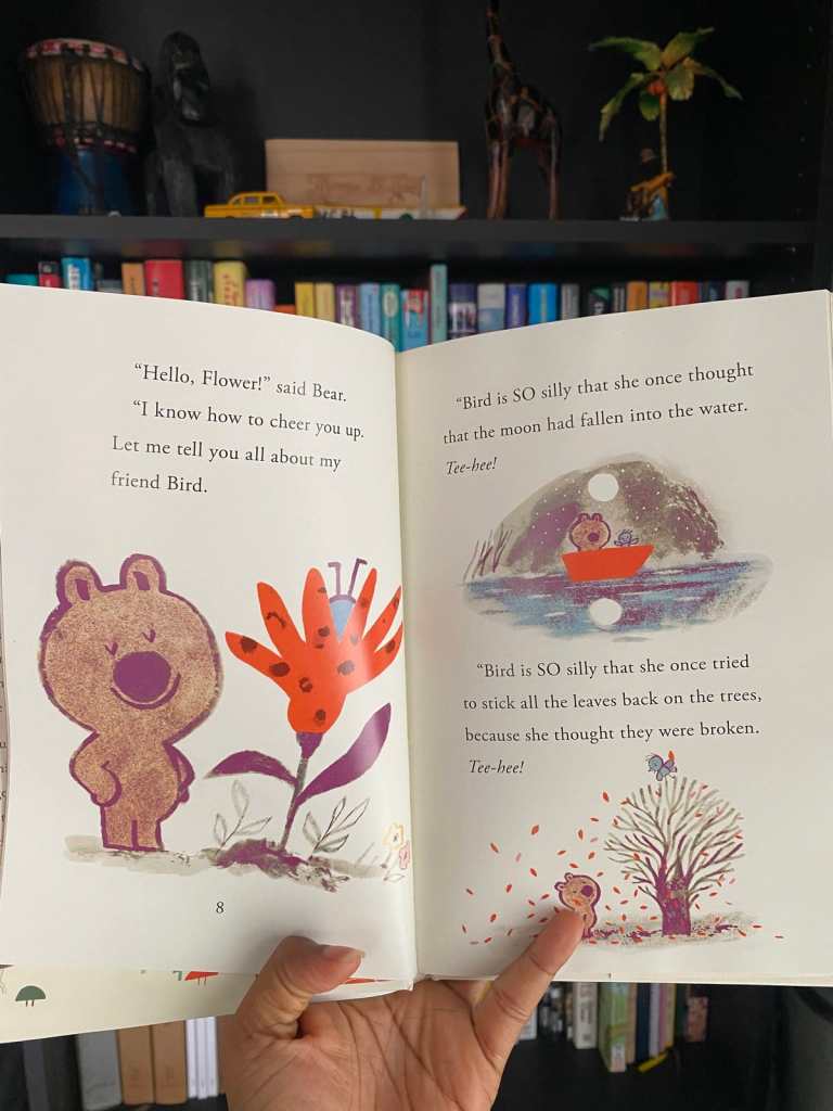 bear and bird sample page