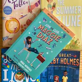 a collage of books for 11 year old girls