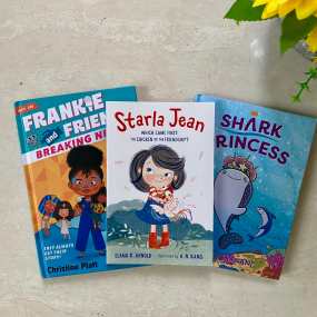 three great books for 7 year olds: frankie and friends, starla jean, shark princess
