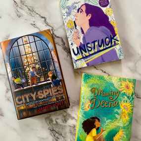 a selection of three new middle grade books releasing february 2024