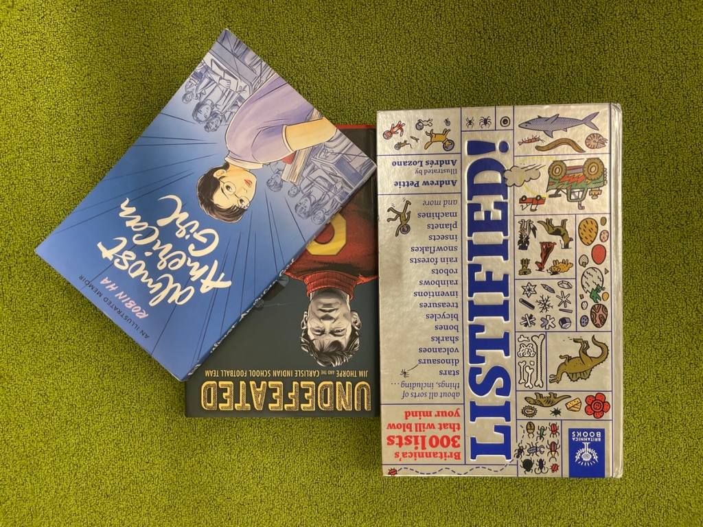 a selection of nonfiction books for 5th graders including listified