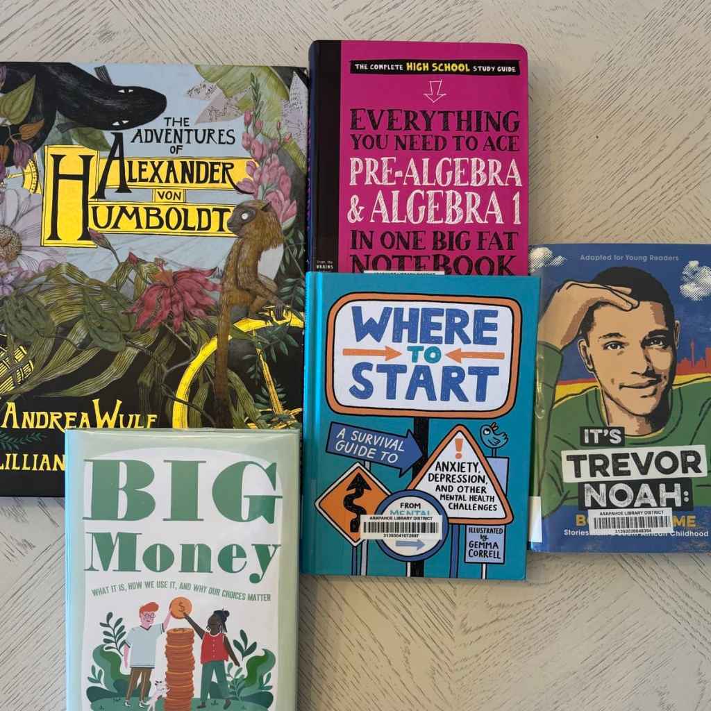 a selection of nonfiction books for 8th graders