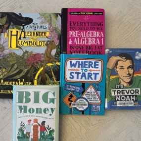 a selection of nonfiction books for 8th graders
