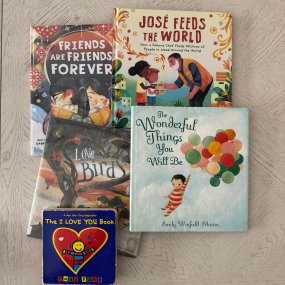 a selection of picture books about love