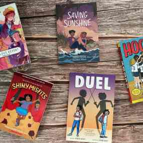 a group of realistic graphic novels for middle schoolers