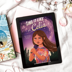 a tablet shows sing it like celia a middle grade book releasing in april 2024