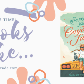 collage showing text that reads books like the remarkable journey of coyote sunrise