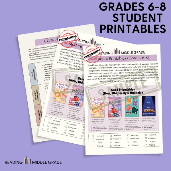 Student Printable: Friendship Books (Grades 6-8 Only)
