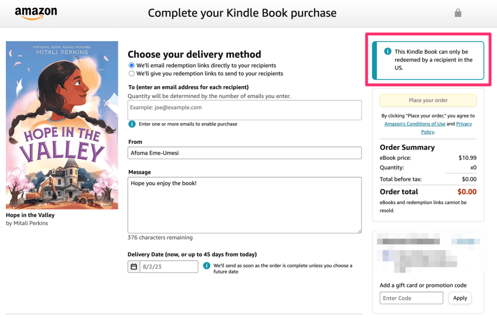 gifting kindle books