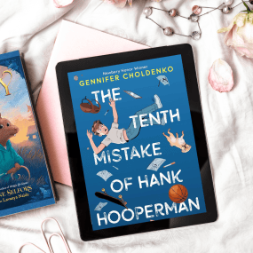 a tablet and book showing two middle grade books releasing in june 2024