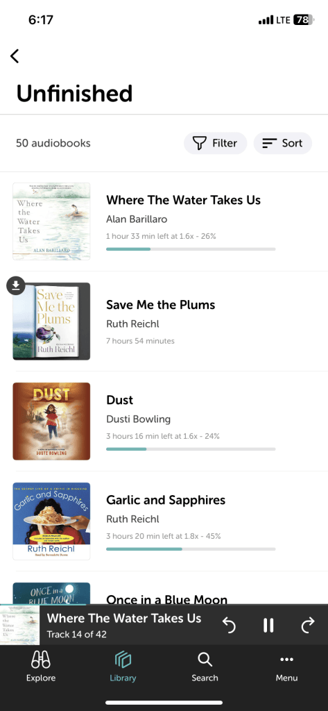 screenshot of libro fm app