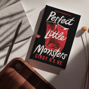 perfect little monsters, a mystery book for 8th graders lays on a table