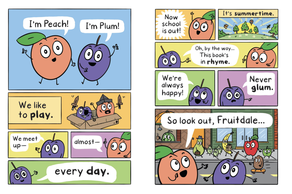 peach and plum sample page